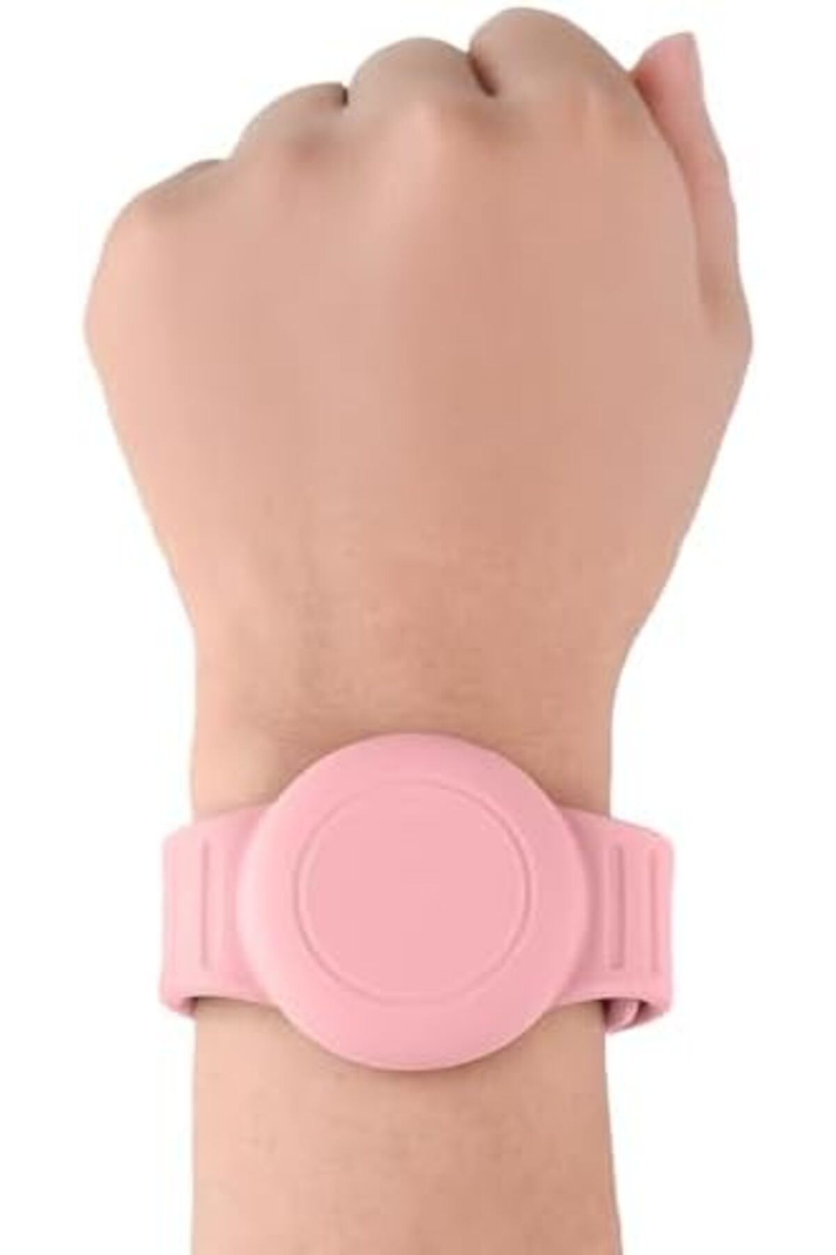 STOREMAX Çocuk Bileklik Silikon AirTag Uyumlu Kılıf Saat Hafif Su Geçirmez (Pembe) Desing