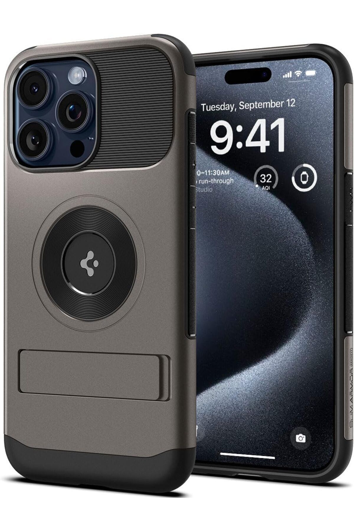 STOREMAX nffashopm iPhone 15 Pro Kılıf Slim Armor MagFit MagSafe özellikli Gunmetal - ACS06476 storestarx