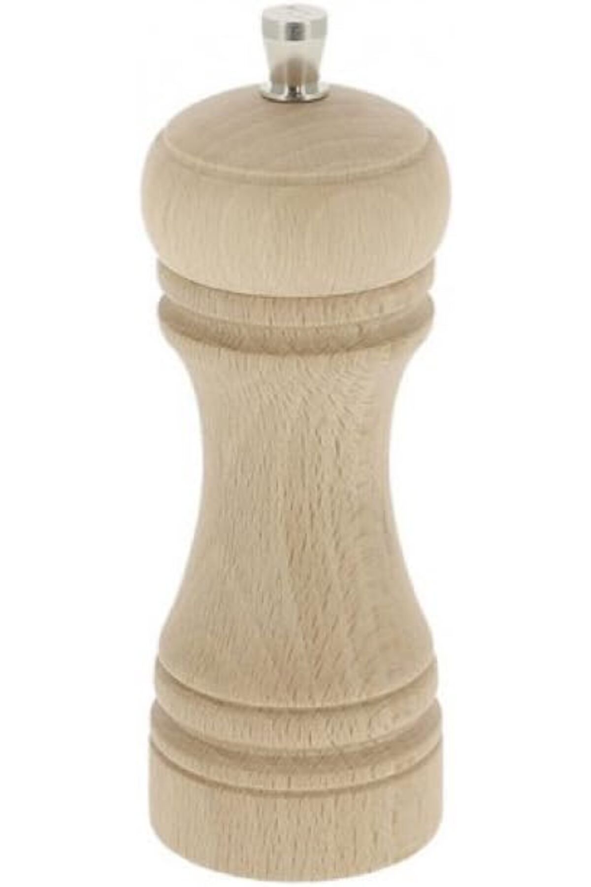 MCreative 345 tuz değirmeni kayın, doğal/beyaz, değirmen paslanmaz çelik, 14 cm