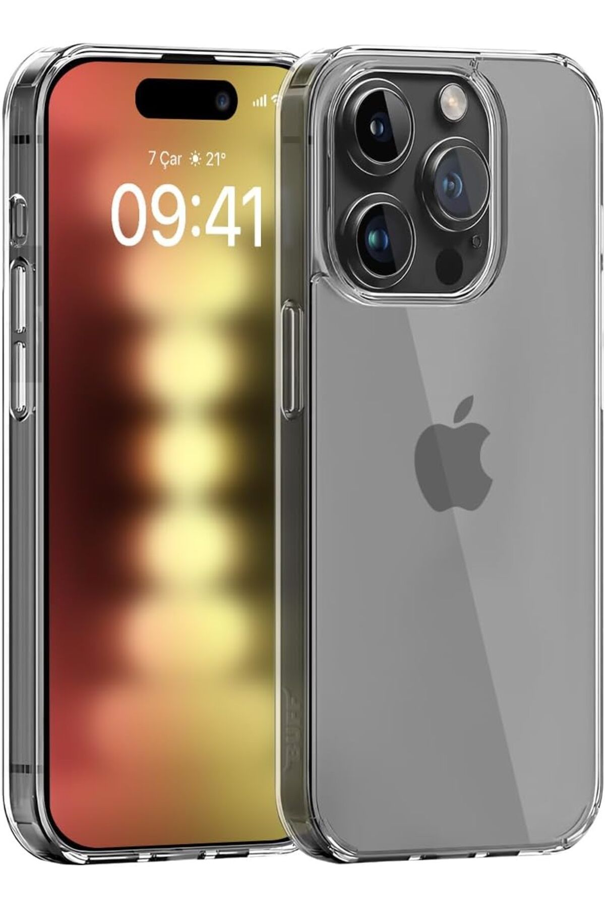 STOREMAX nffashopm LABS iPhone 15 Pro (6.1") Air Hybrid Darbe Emici TPU + PC Şeffaf Kılıf (Crystal Clear)