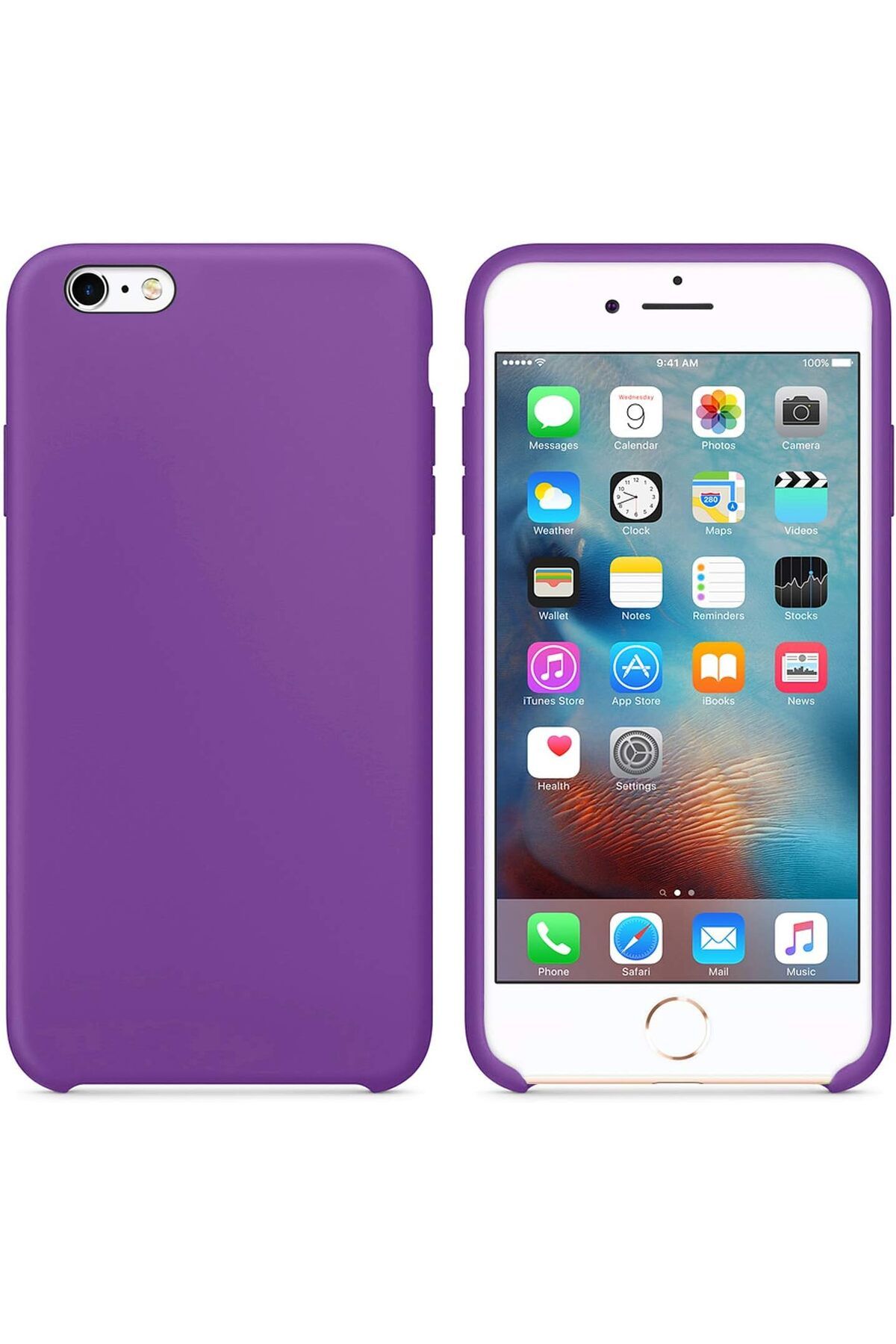 STOREMAX htpshopmx iPhone 6 için Kılıf Liquid Lansman Silikon Menekşe Moru [iPhone 6 ile Uyumlu Kılıf -