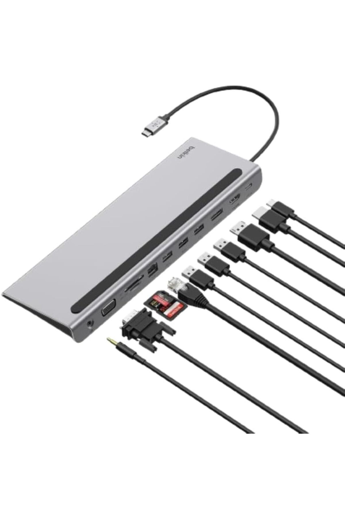 STOREMAX sellbuystore USB-C Hub, 11'i 1 arada Çoklu Bağlantı Noktalı Adaptör Yuvası, 4K HDMI, DisplayPo