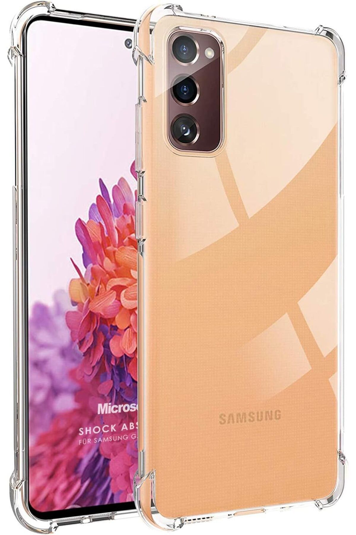 STOREMAX htpshopmx Galaxy S20 FE için Kılıf Shock Absorbing Şeffaf [Galaxy S20 FE ile Uyumlu Kılıf - Ş