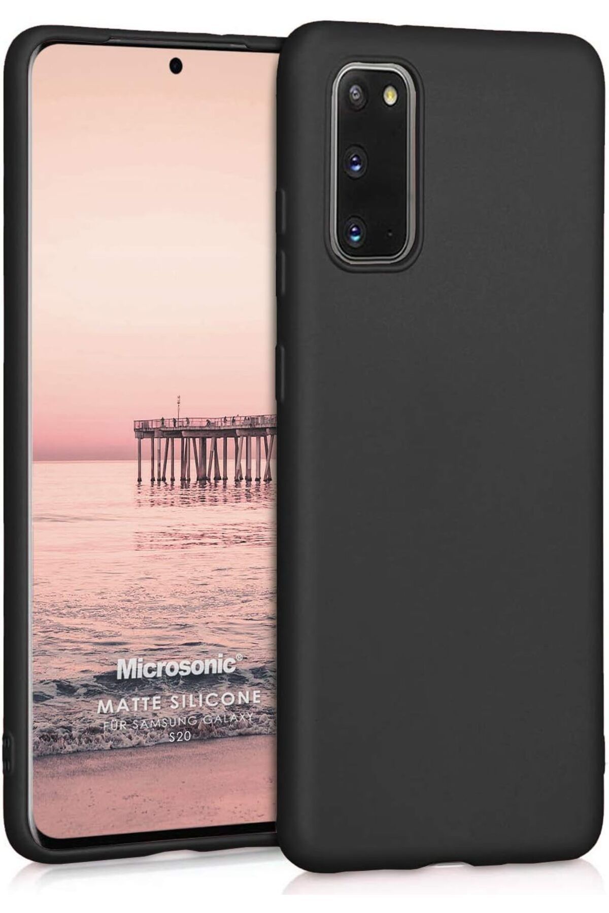 STOREMAX bystoreby Matte Silicone Galaxy S20 için Kılıf Siyah [Galaxy S20 ile Uyumlu Kılıf - Siyah] New