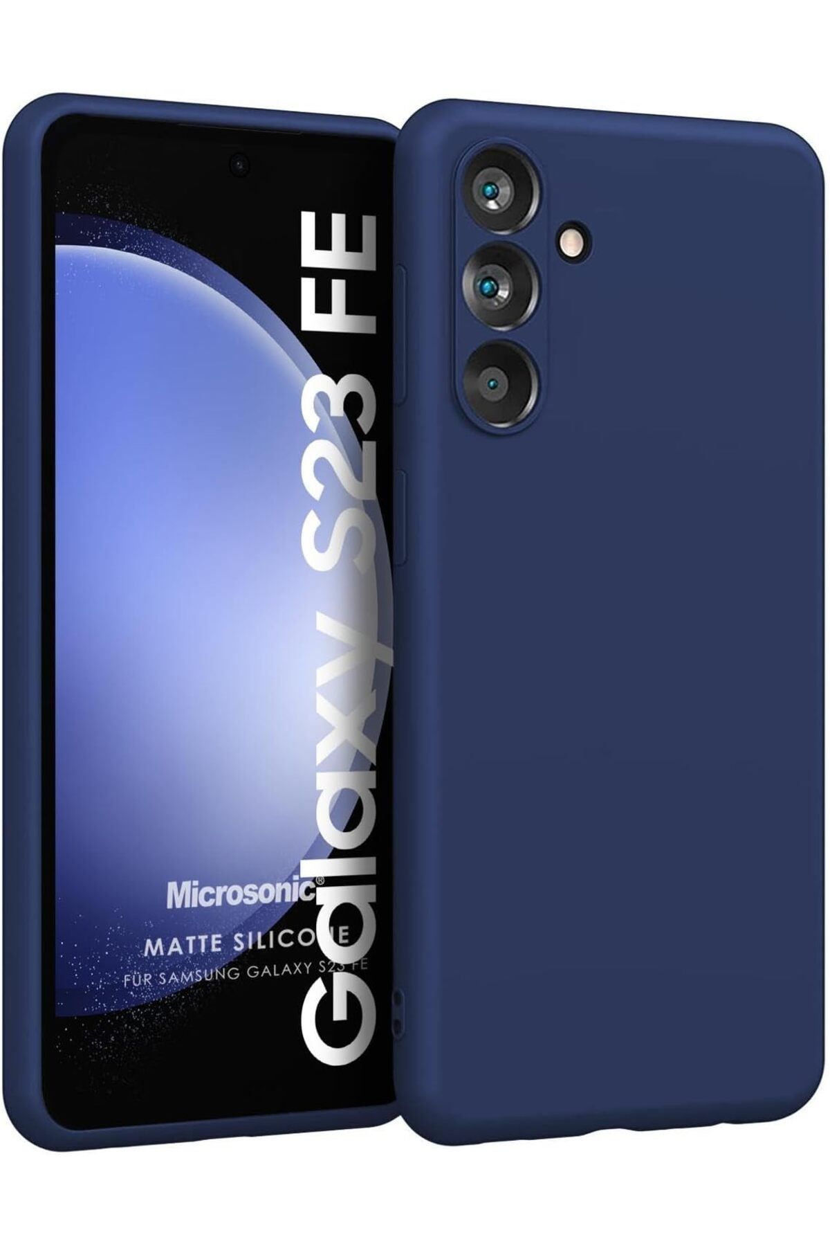 STOREMAX nffashopm Matte Silicone Galaxy S23 FE için Kılıf Lacivert [Galaxy S23 FE ile Uyumlu Kılıf - L