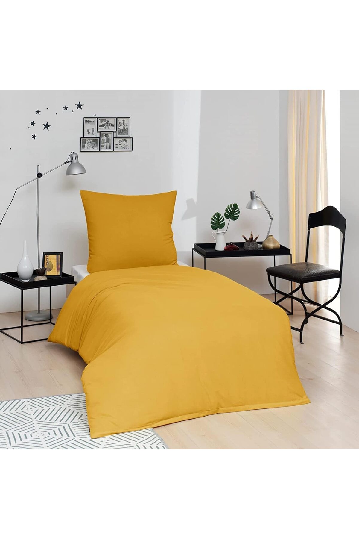 STOREMAX glpzr Tek Kişilik Ranforce Nevresim Seti Sarı trendybuy 1109110