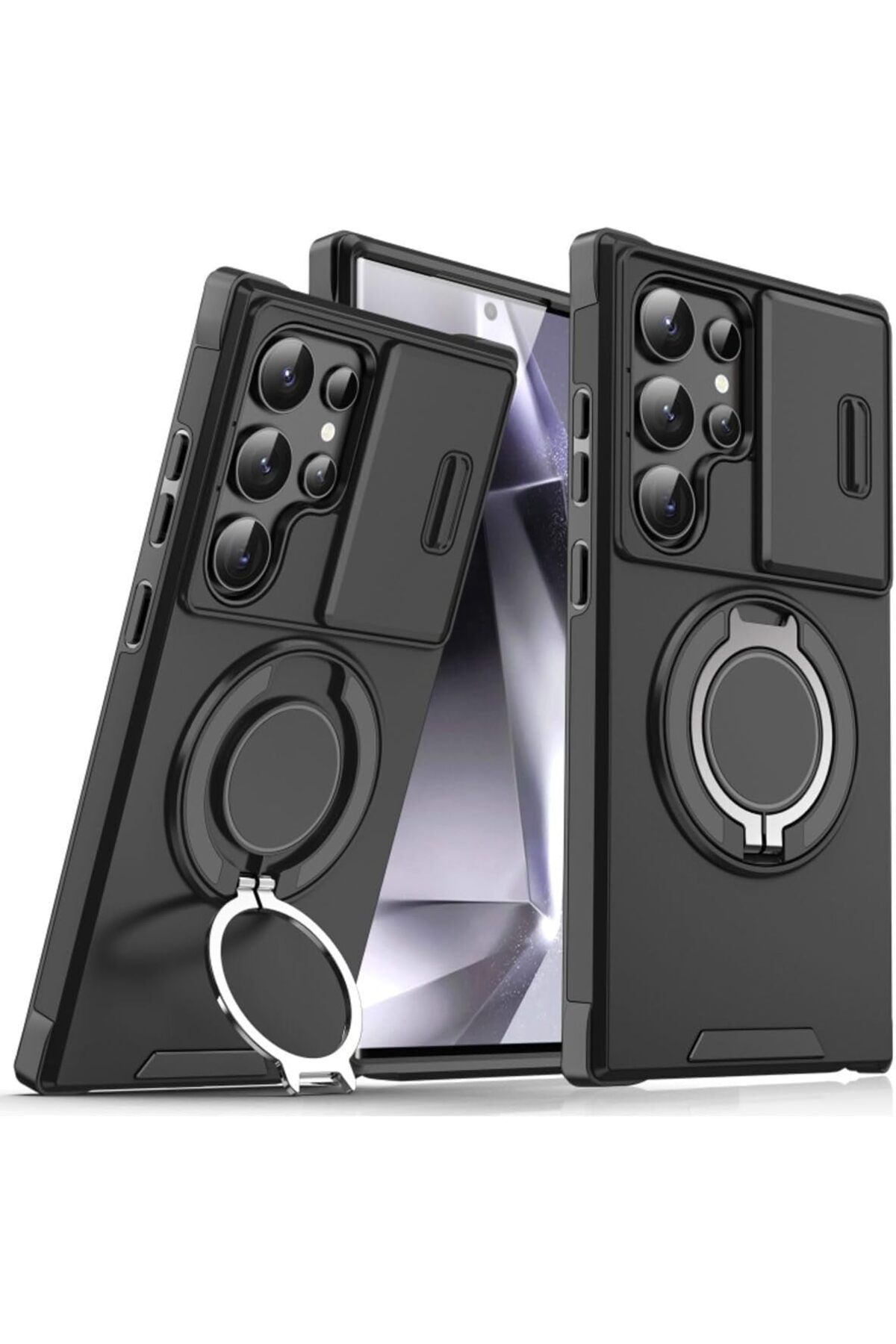 STOREMAX nffashopm Trend Galaxy S22 Ultra için Magsafe ile Uyumlu Kılıf Kamera Korumalı Sürgülü 360 D