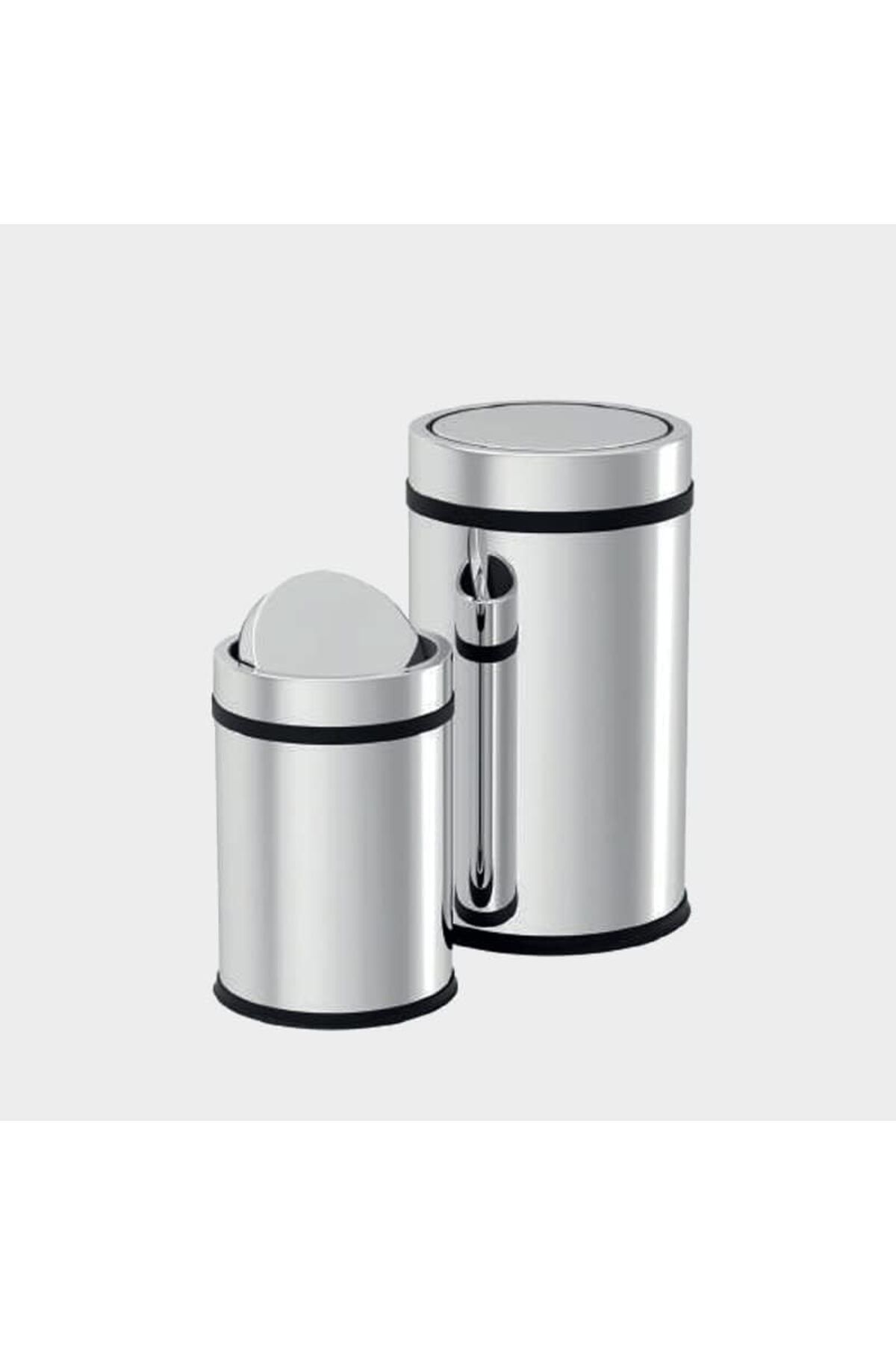 STOREMAX nffashopm Döner Kapak Çöp Kovası Paslanmaz 5 LT (NV10035) storestarx 1051353