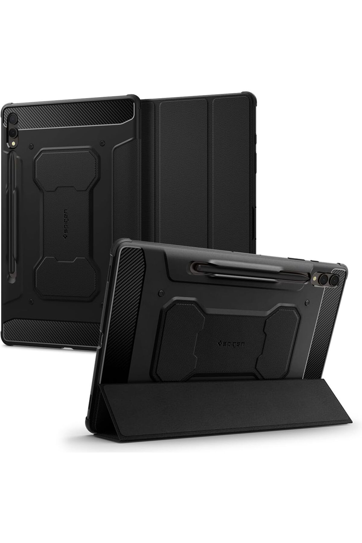 STOREMAX nffashopm Galaxy Tab S10 Plus / Tab S9 Plus uyumlu Kılıf Rugged Armor Pro Black