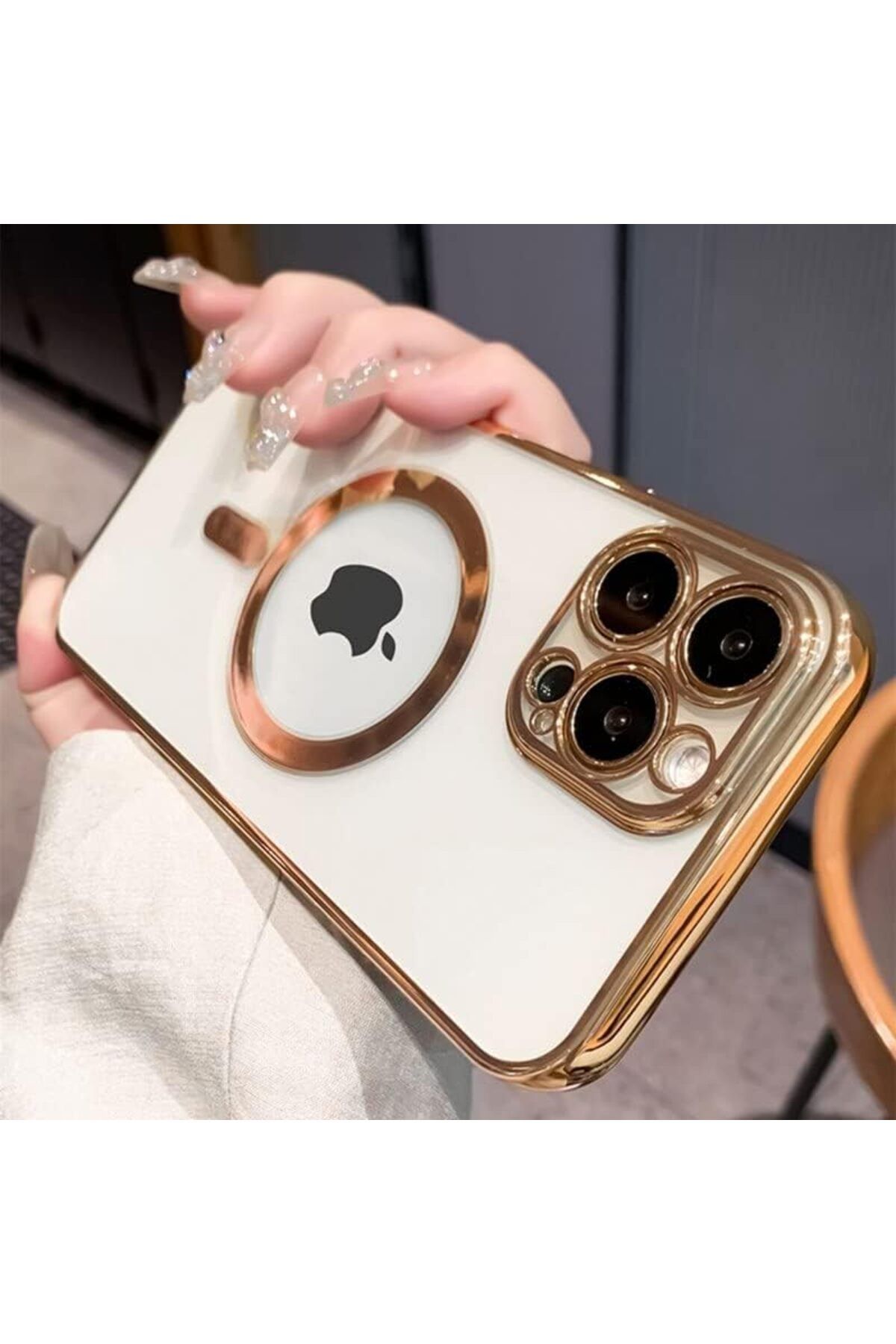 STOREMAX htpshopmx İphone 14 PRO MAX Magsafe Uyumlu Üst Kalite Kablosuz Şarja Uygun Silikon Kılıf (Altı