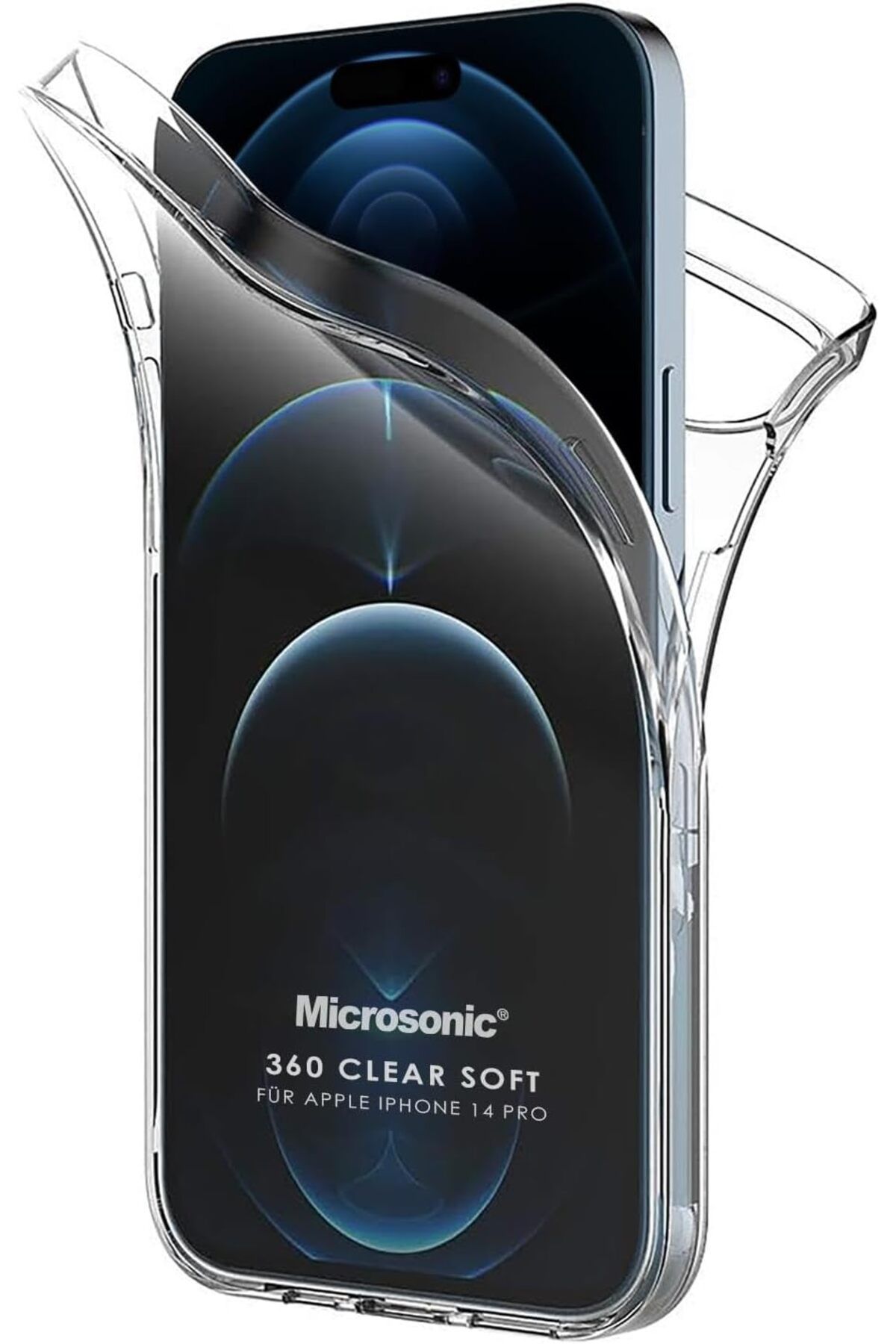 STOREMAX nffashopm iPhone 14 Pro Kılıf 6 Tarafı Tam Full Koruma 360 Clear Soft Şeffaf [iPhone 14 Pro ile