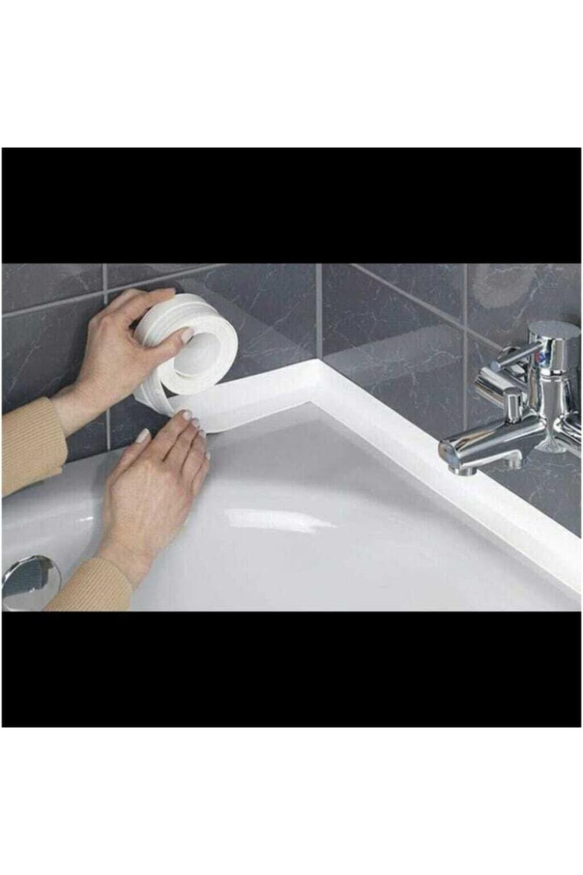 MCreative Chermik Su Sızdırmaz Bant Lavabo Küvet Kenar Bandı Küvet Duş.(A+a Kalite