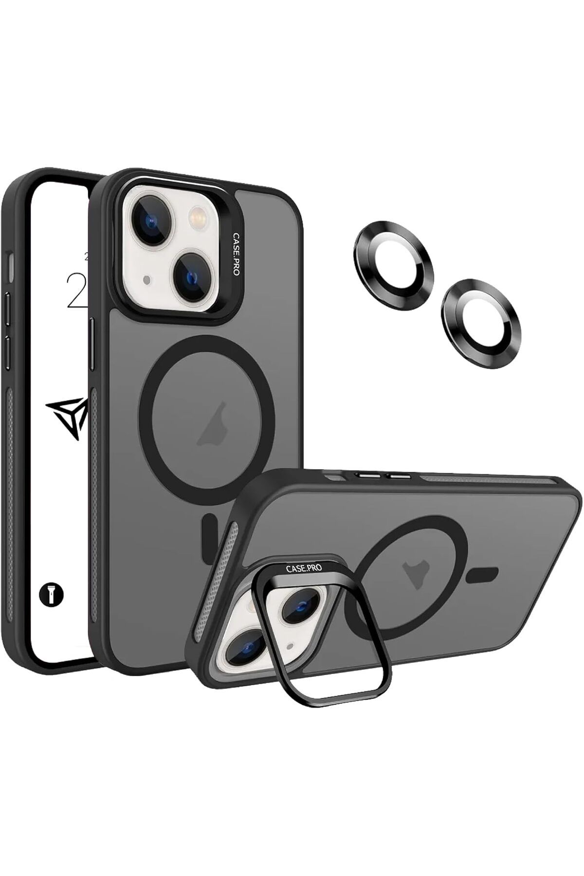 STOREMAX htpshopmx iPhone için Kılıf Kamera Korumalı Magsafe Wireless Şarj Özellikli Mat Şeffaf Renkli