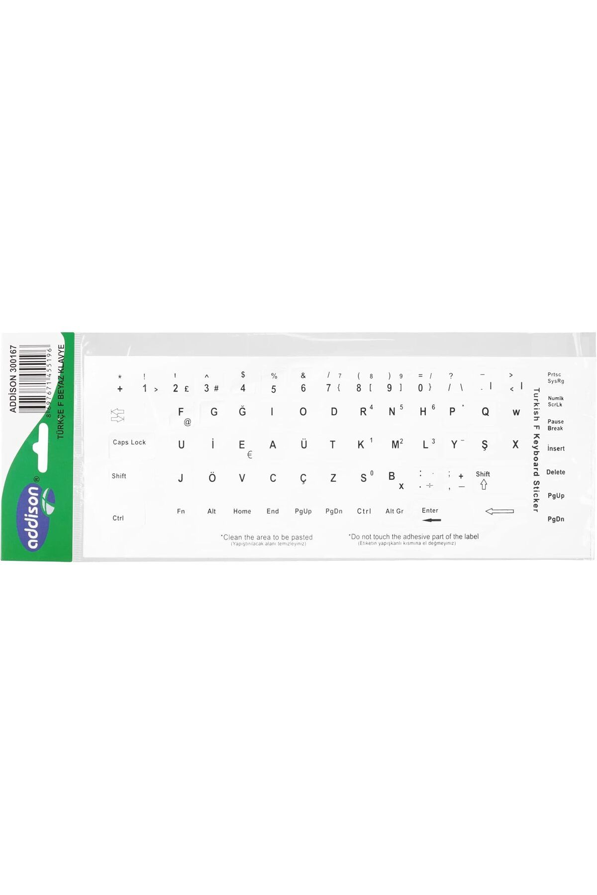 STOREMAX lbstorex 300167 Türkçe F Beyaz Klavye Stiker Newdsng 1116818