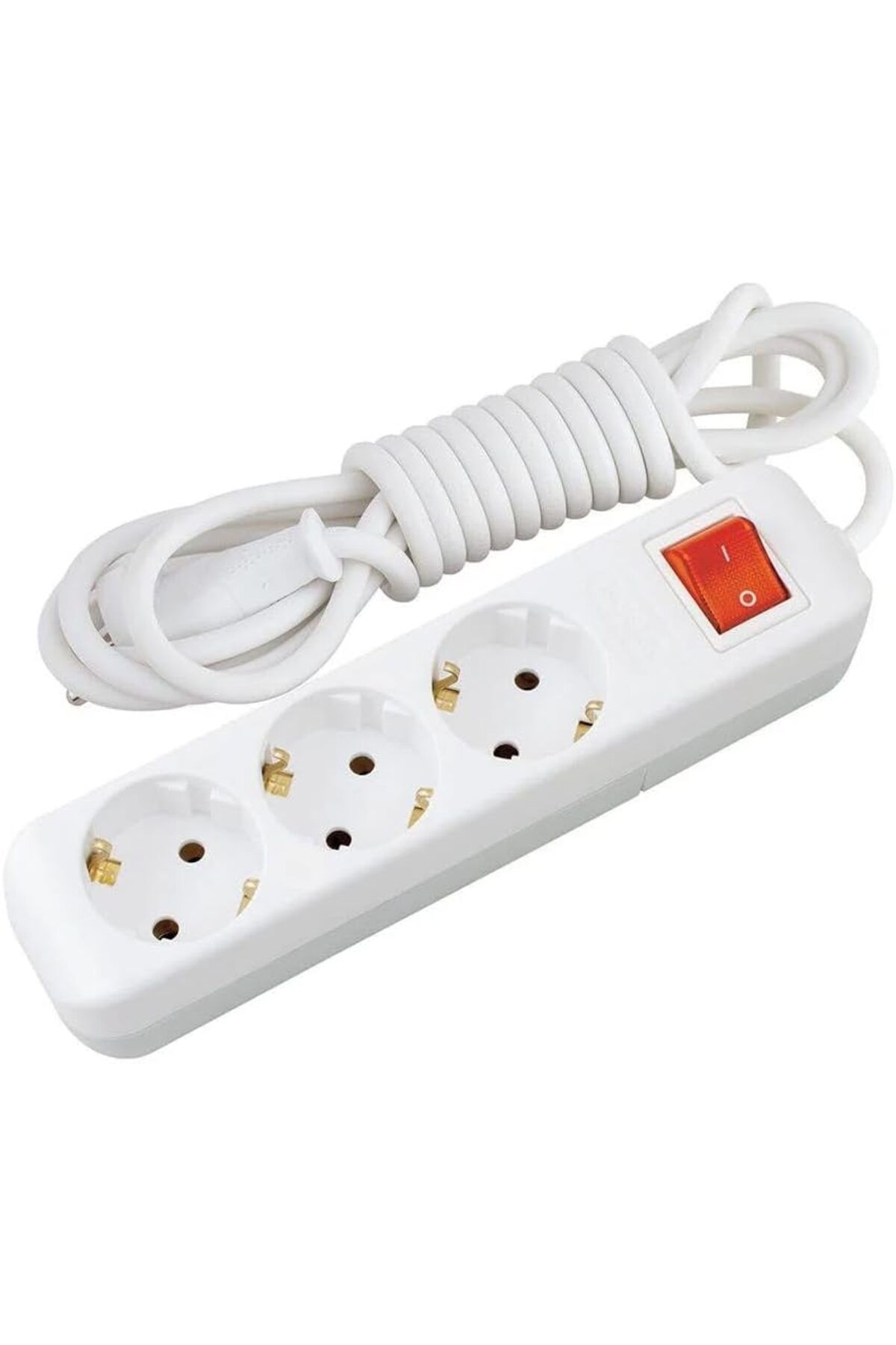MCreative Anahtarlı Korumalı Grup Priz 5 Metre ve 3 Metre 16A 250V, Üçlü Topraklı Uzatma Kablosu (5 Metre)