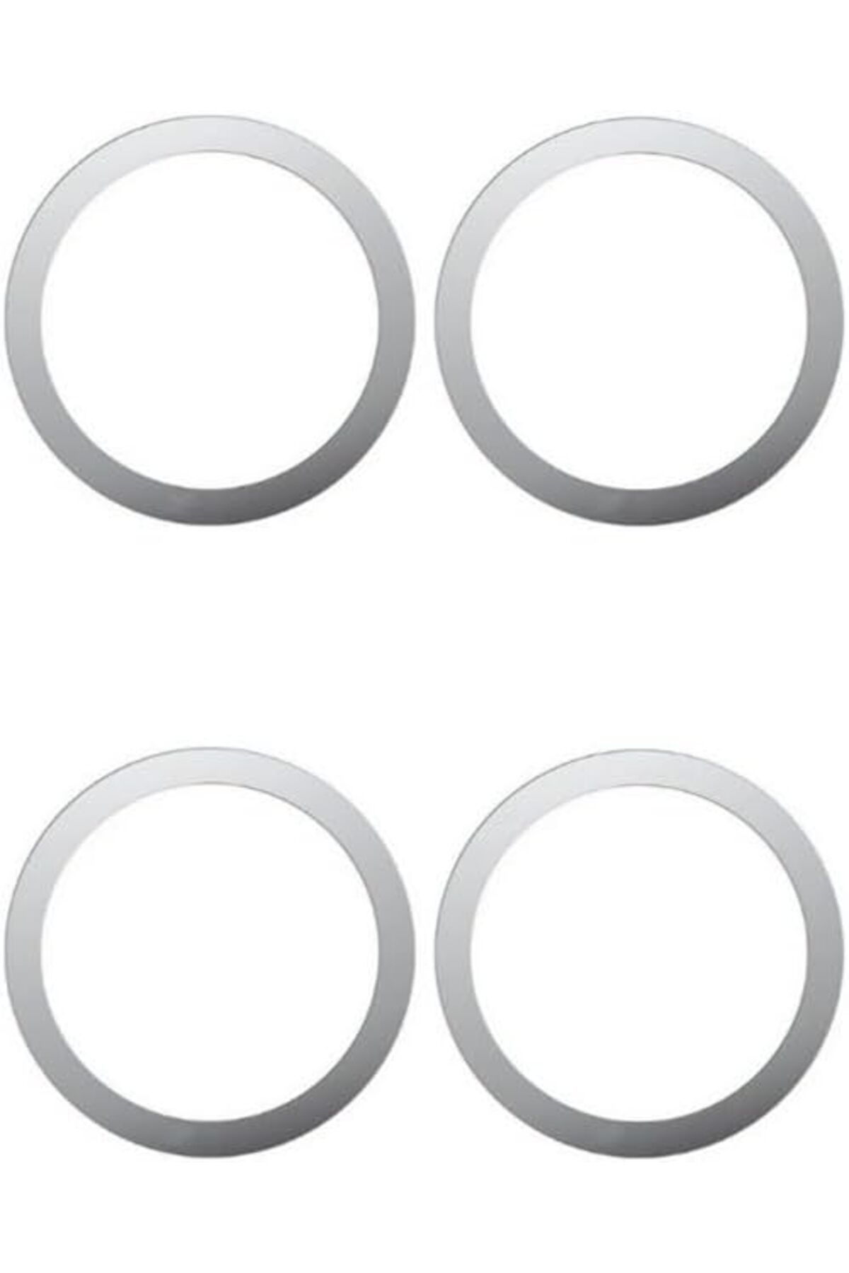 STOREMAX htpshopmx Power Metal Magsafe Halka Yüzük Ring iPhone 8 ve Üstü Model ile Uyumlu Gümüş 4'lü