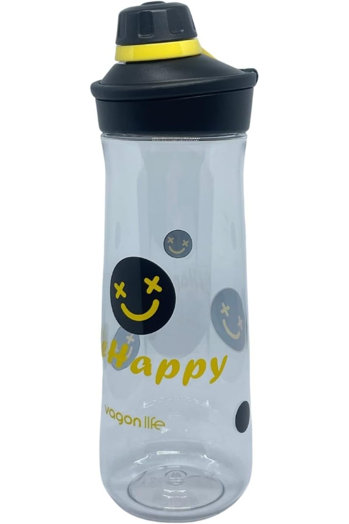 STOREMAX glpzr 650ml Döndürülerek Açılan Rahat Kapaklı Kulplu Desenli Gövde Polikarbon Su Matarası (S
