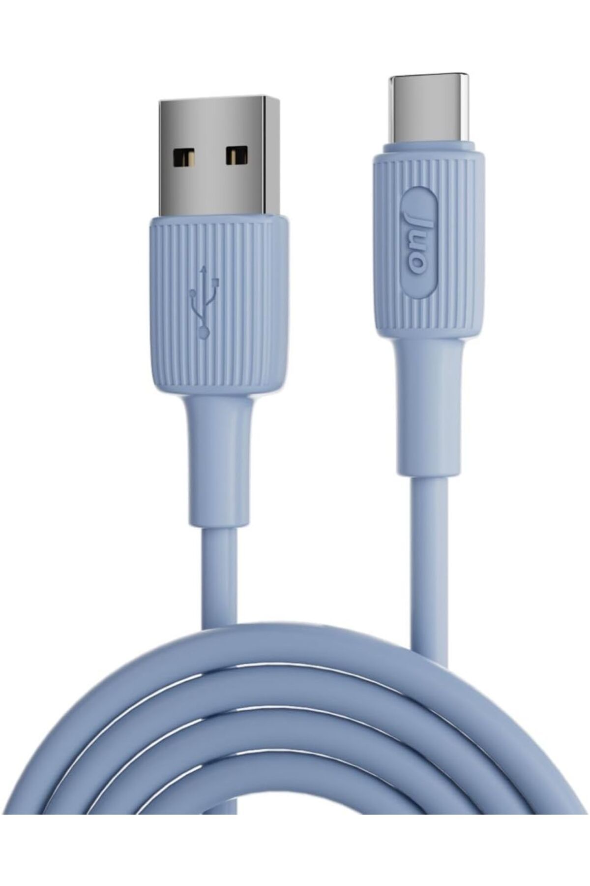 STOREMAX htpshopmx 12W USB-A to Type-C Silikon Hızlı Şarj ve Data Kablosu Mavi 1 Metre str http 1092444