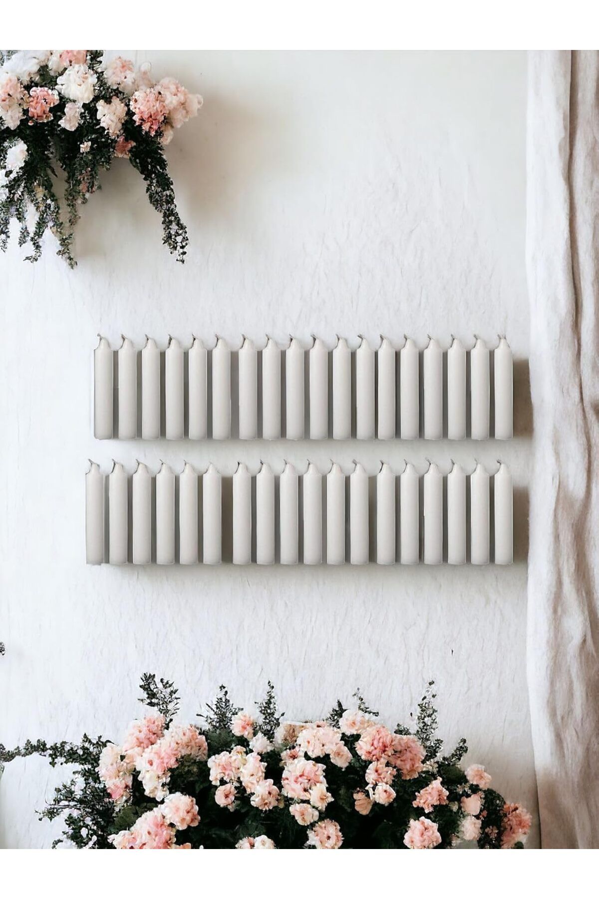 yenibagshop Mumu Kına Mumu Nişan Mumu Hediyelik Mum 40 Adet (10cm)