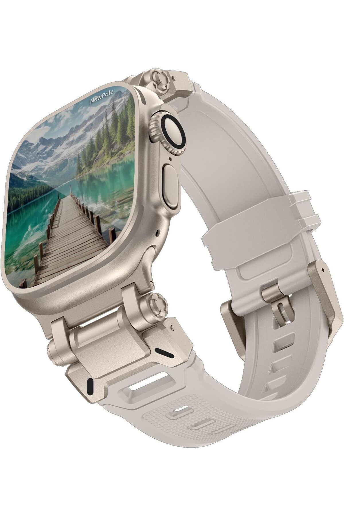 STOREMAX htpshopmx Watch 45mm 44mm 42mm 49mm Uyumlu Kordon Hiron Premium Metal Aparatlı Kopma Karşıtı Kor