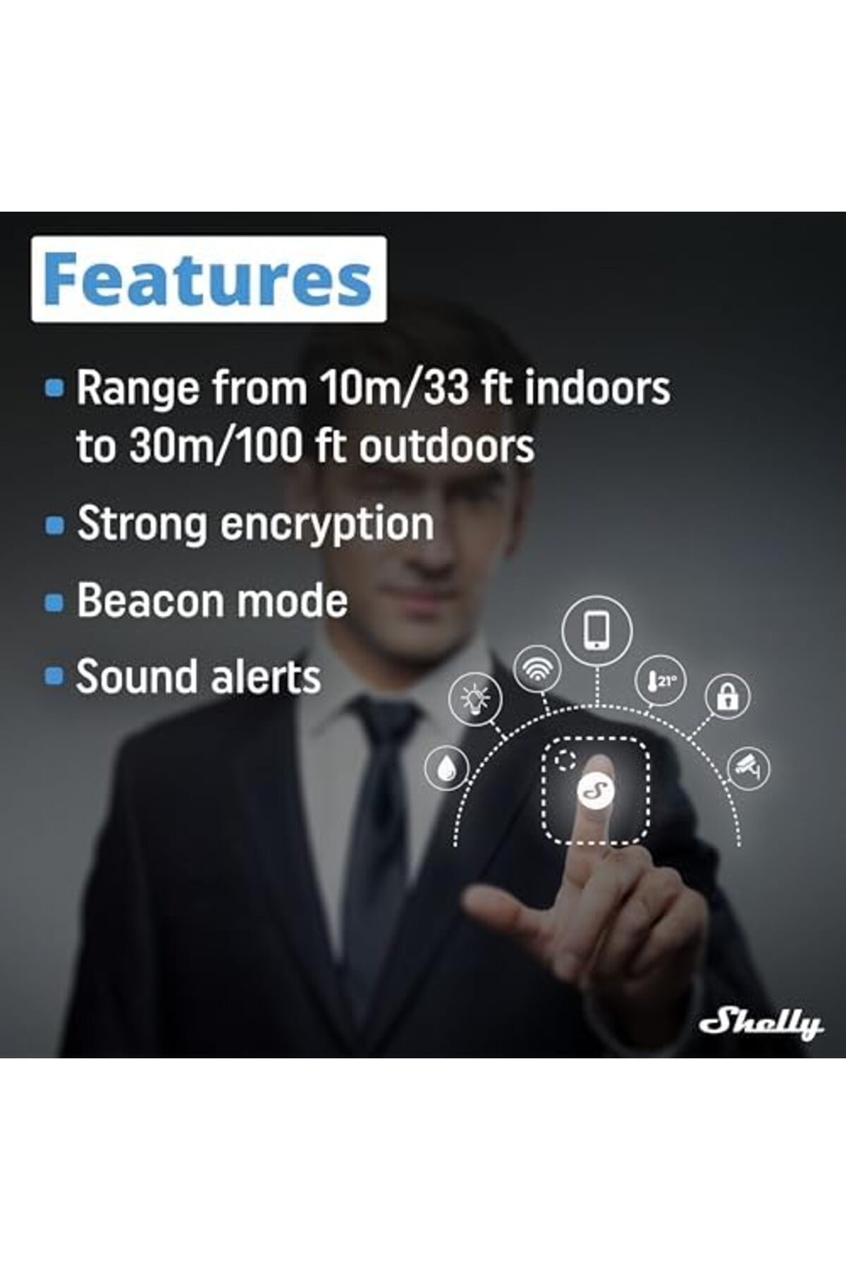STOREMAX-Ysstorex Blu Button Tough Black |   Smart Button with Bluetooth Control |   Switch Off, Switch on Devices V 2