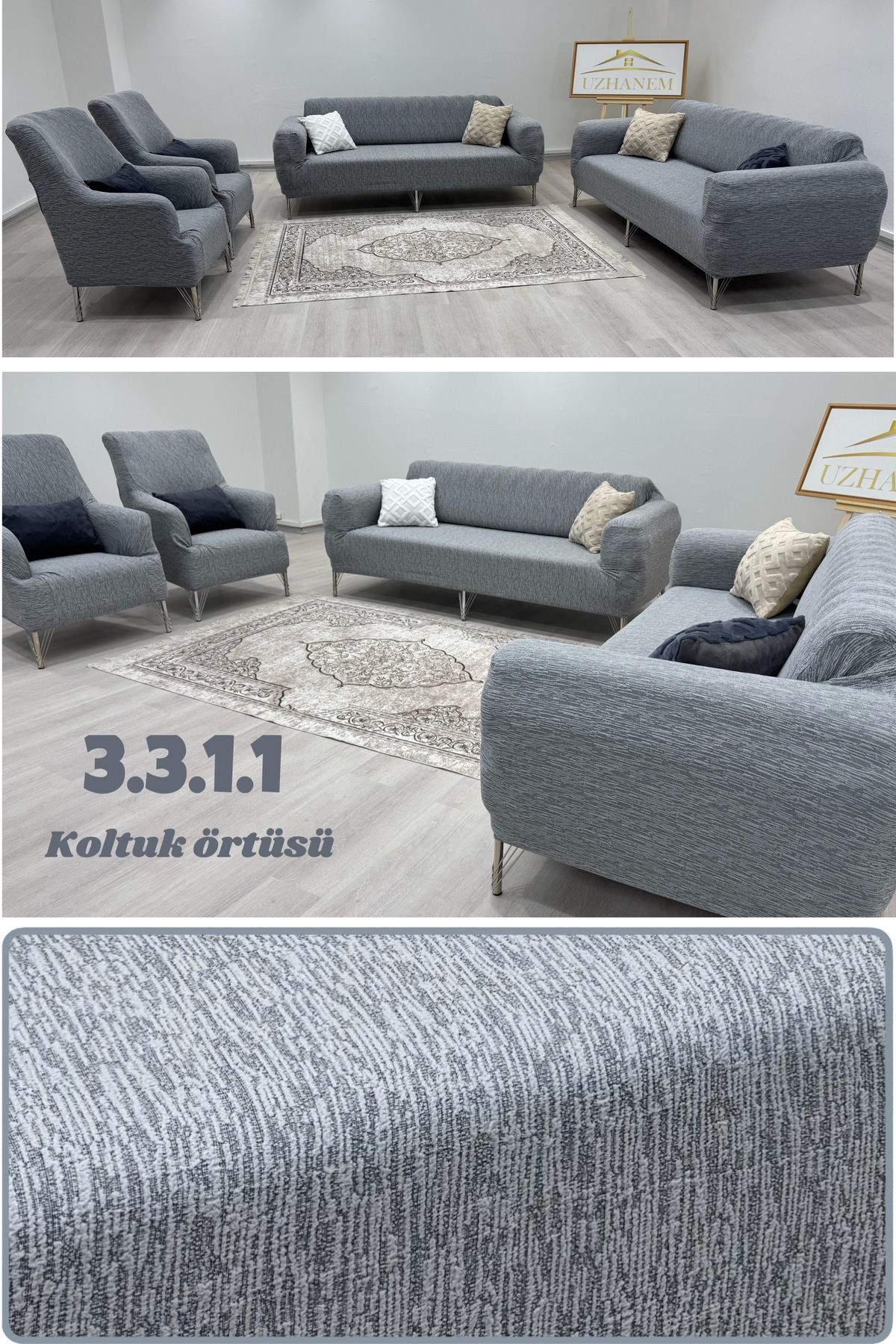 uzhanem Koltuk Örtüsü Takımı 3.3.1.1 Koltuk Kılıfı Çekyat Kanepe Örtüsü