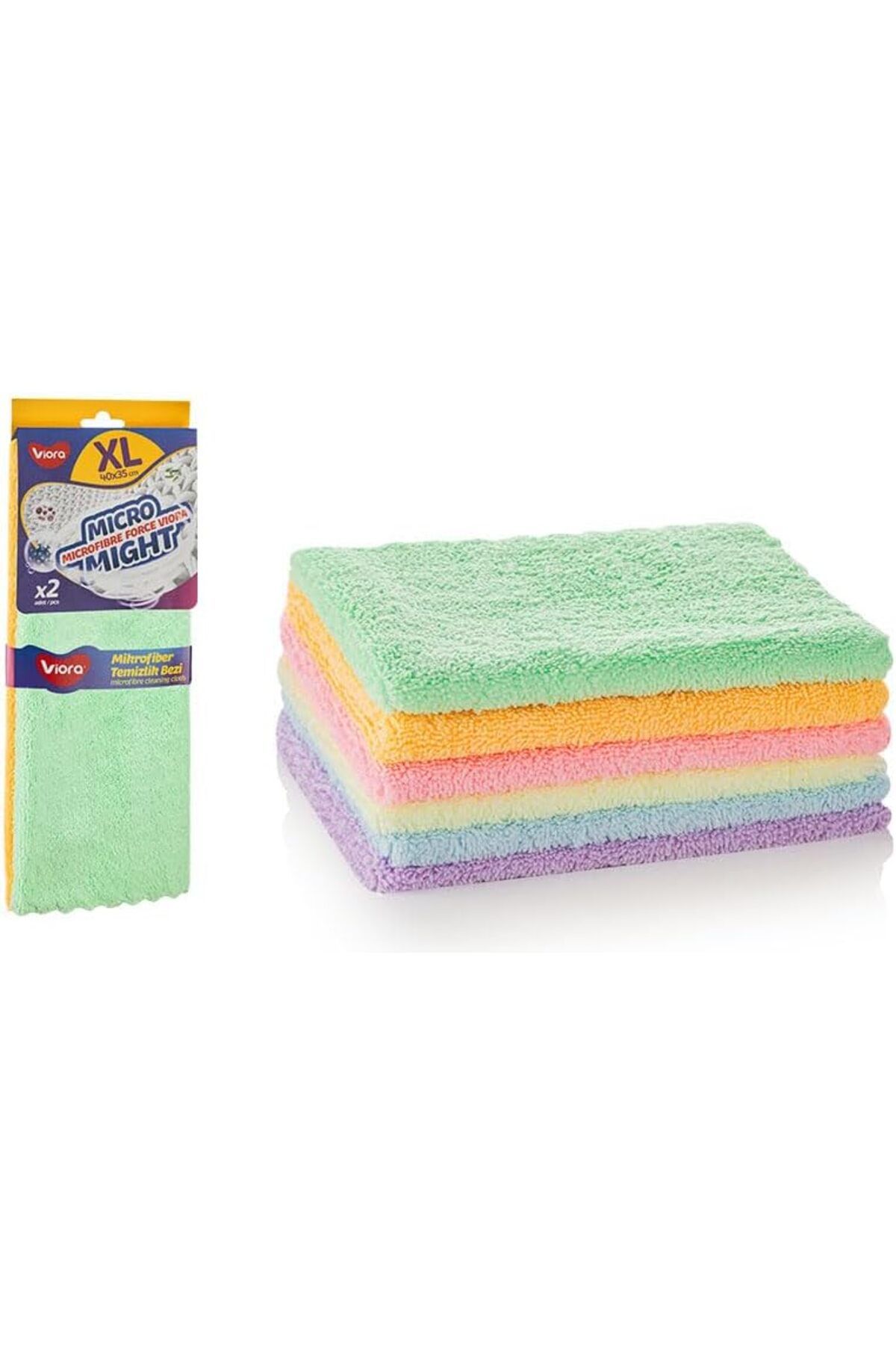 STOREMAX cmllashop 2'li Mikrofiber Temizlik Bezi XL 35x40cm, Micromight Force Mikrofiber Temizlik Bezi XL 35x