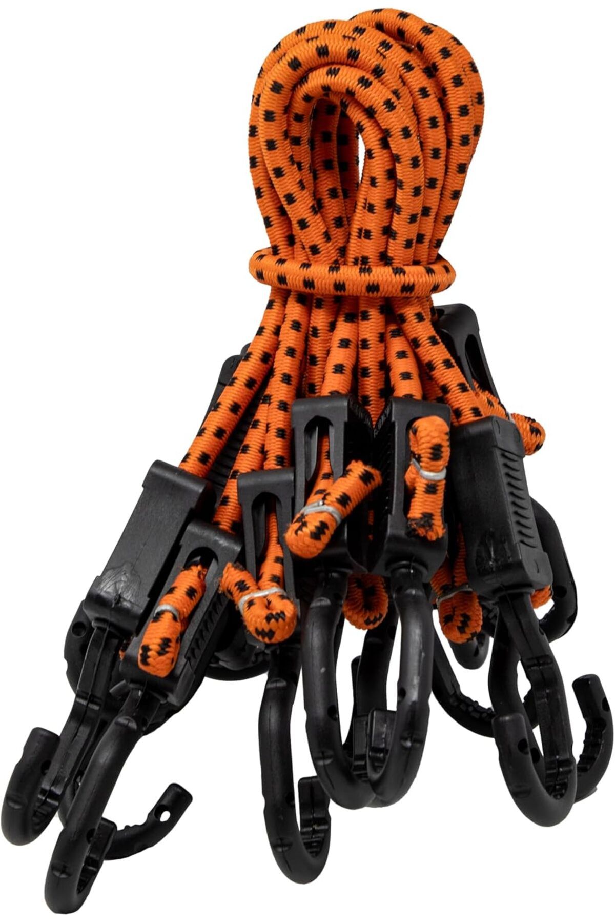 STOREMAX MABC-18 Çok Amaçlı Ayarlanabilir Kancalı Bungee Kordonları, 45 cm, Turuncu/Siyah,