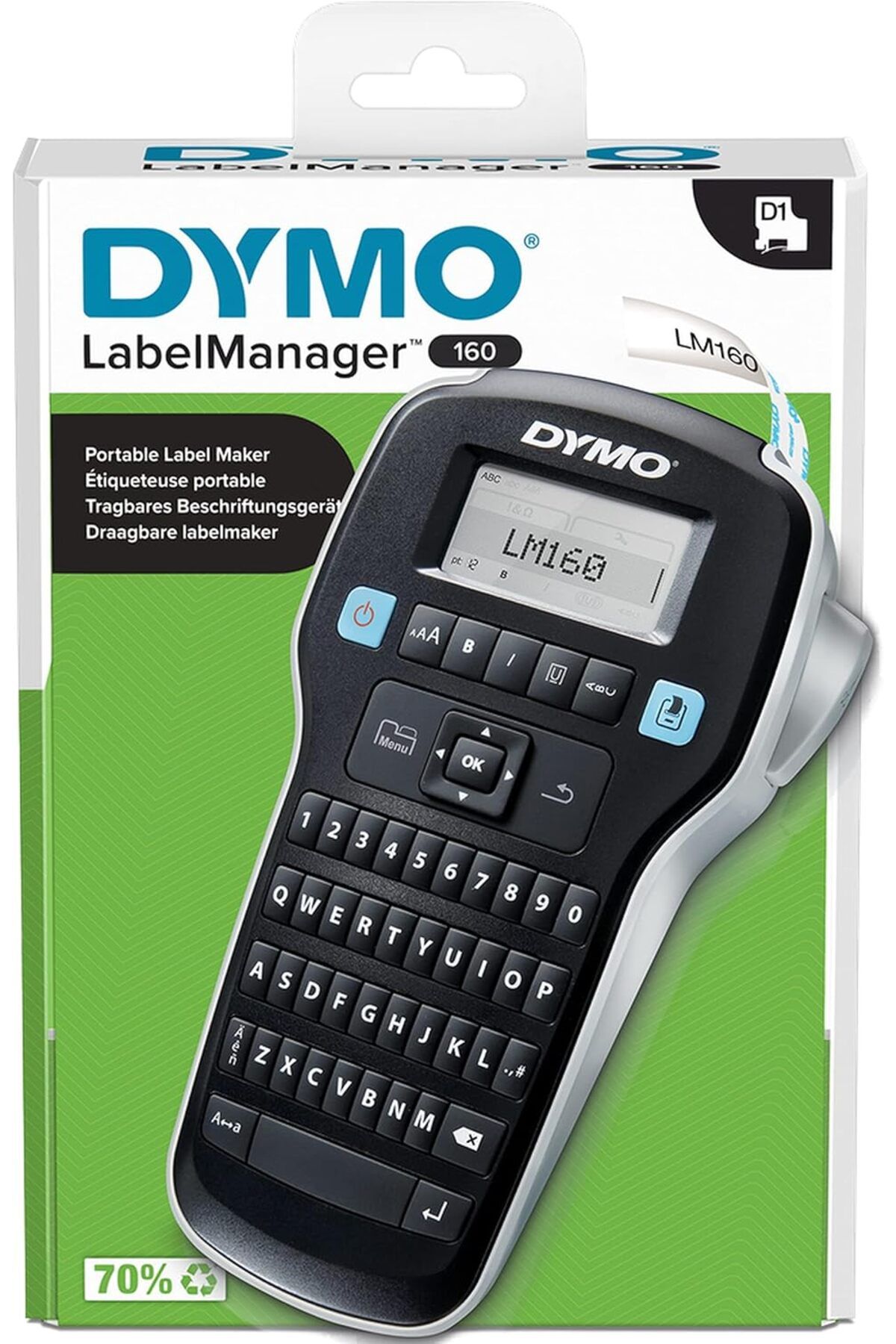 STOREMAX ysstorex Dymo Lm 160 Elektronik Etiketleme Makinesi - 6/9/12 Mm D1 Şeritlerle Uyumlu Kullanım Star