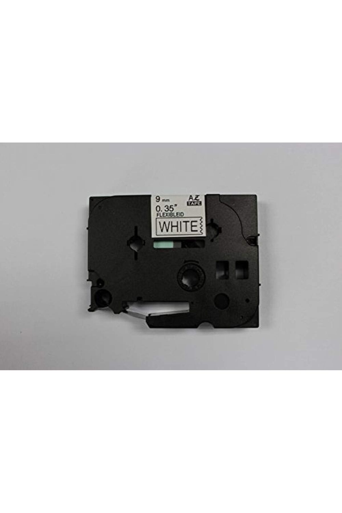 STOREMAX BROTHER P-Touch TZE-FX221 Uyumlu BEYAZ ESNEK ETIKETE SIYAH (9mm x 8m) Etiket 542093