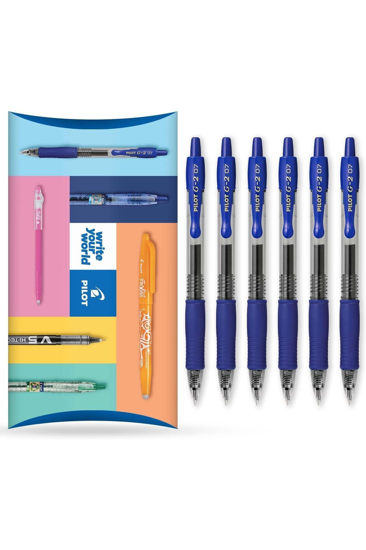 STOREMAX nffashopm G-2 Geri Çekilebilir Jel Mürekkep Roller Kalemler - 0,7 mm Uç Ucu - Cüzdan 6'lı Set -