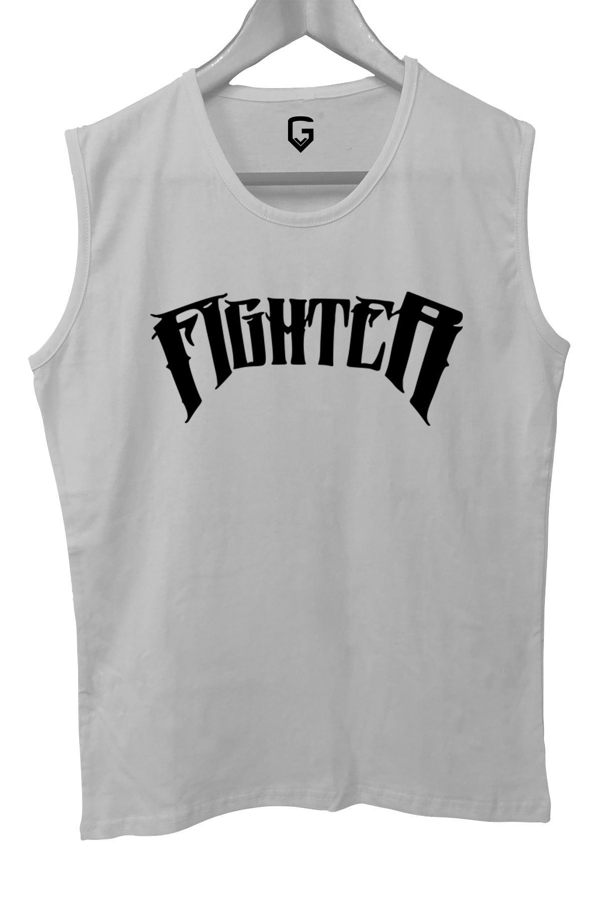 TOP GLORY Fighter Baskılı Kolsuz Sporcu T-shirt Tank Top Sporcu Fitness Atlet