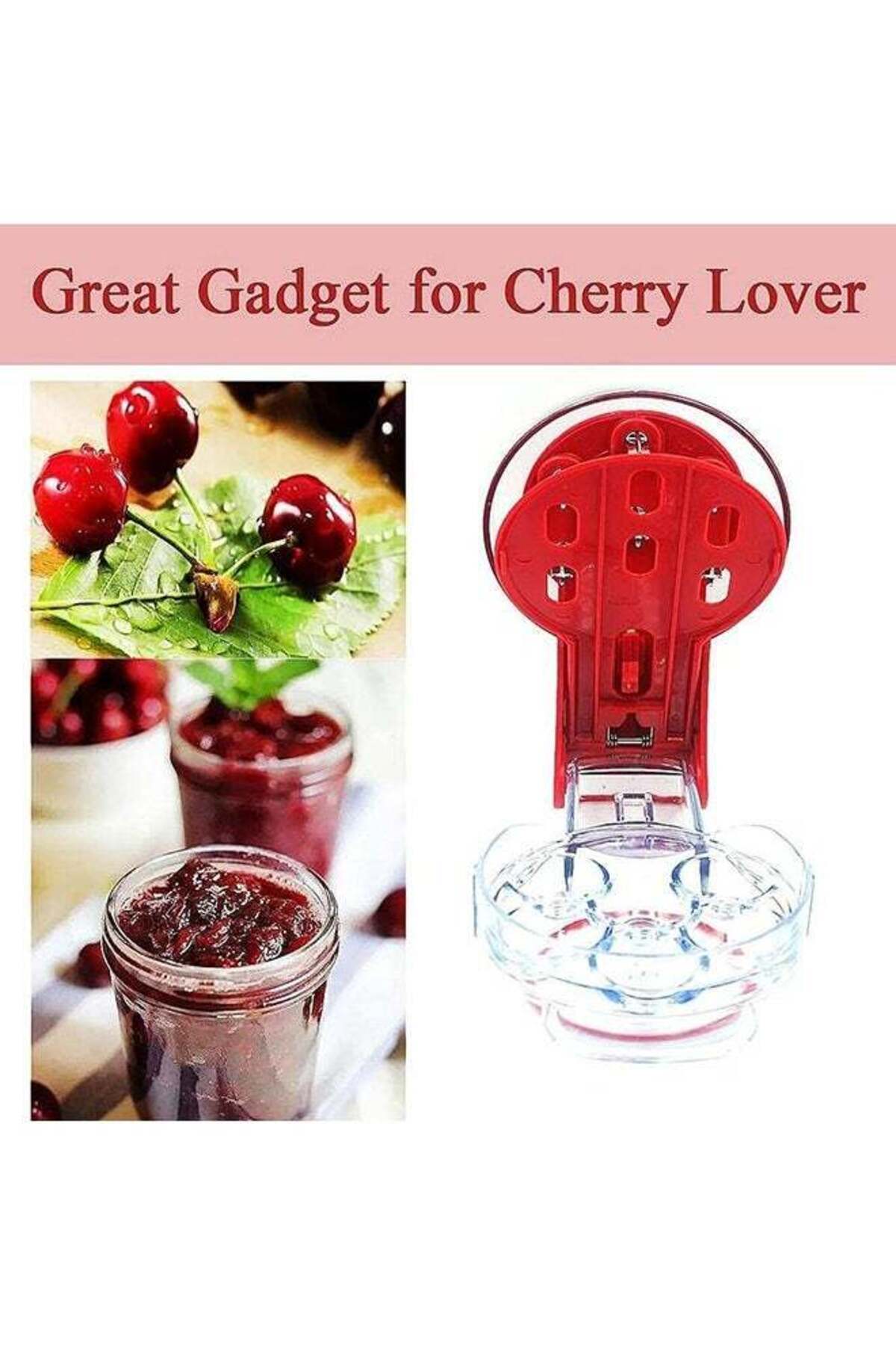 COOYA-Cherry Pitter, With Stainless Steel Rod, For Removing Pits, For Processing Cherry and Olive Kernels 3