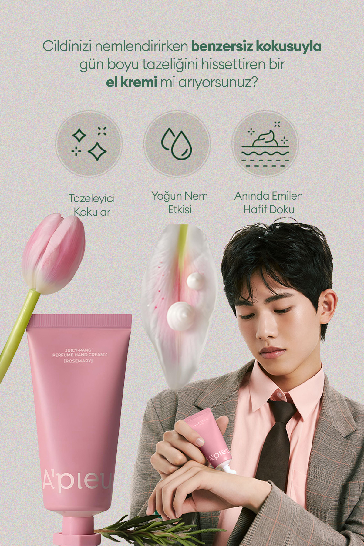 Missha-Moisturizing Hand Cream with Shea Butter a'Pieu Juicy Pang Perfume Hand Cream (Rosemary) 2