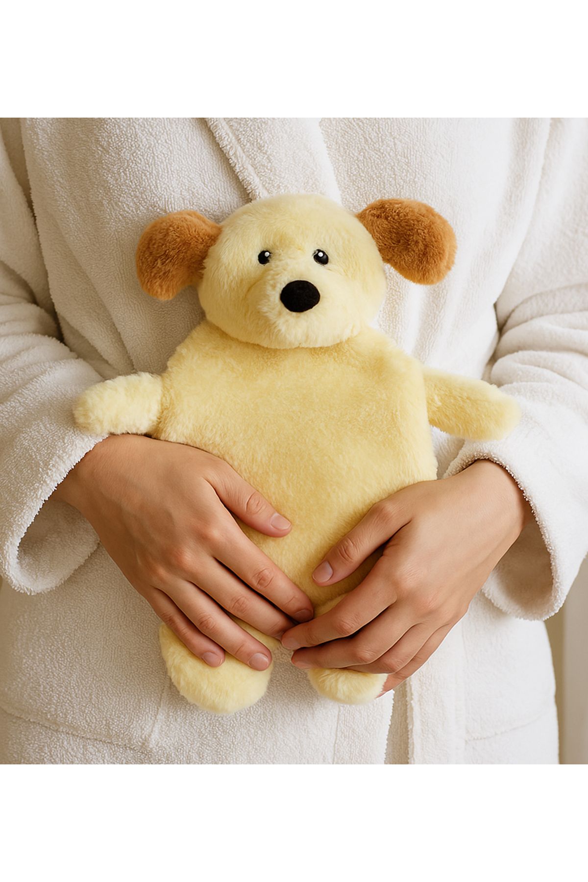Özgüner Oyuncak Peluş Oyuncak Görünümlü Su Torbası Kılıfı – Köpek Model, Isıyı Koruyan Kumaş