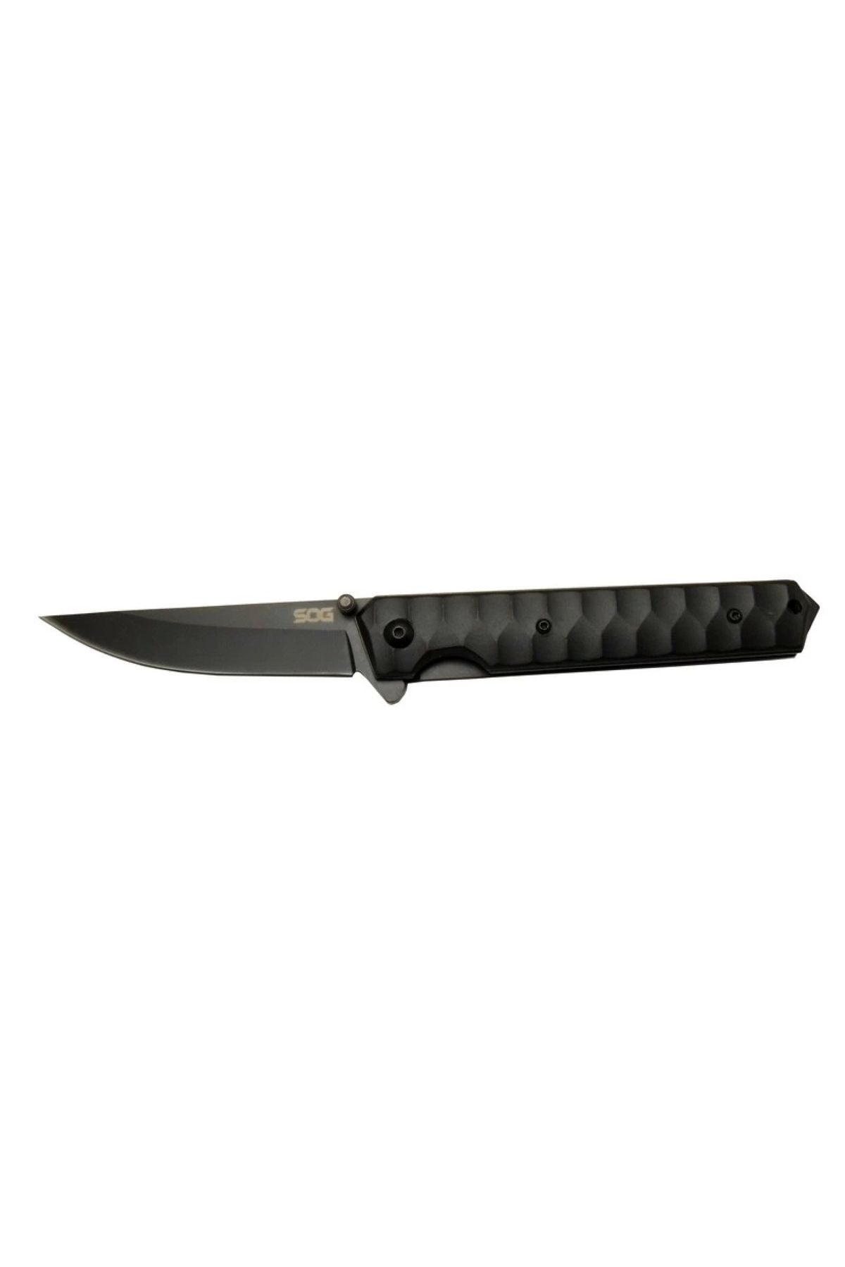 Marsilyan SOG Kendo 4010 BK Siyah Kamp Çakı 21cm - Yarı Otomatik, Metal Sap, Kılıflı