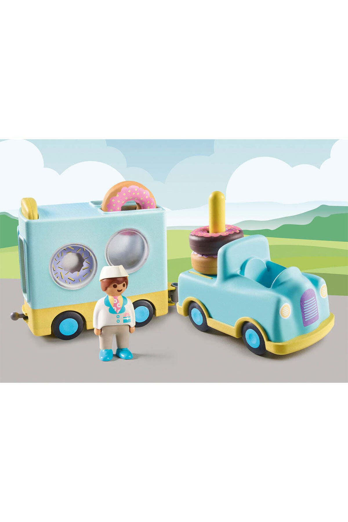 Playmobil-1.2.3 - Truck with donuts to stack and sort 8