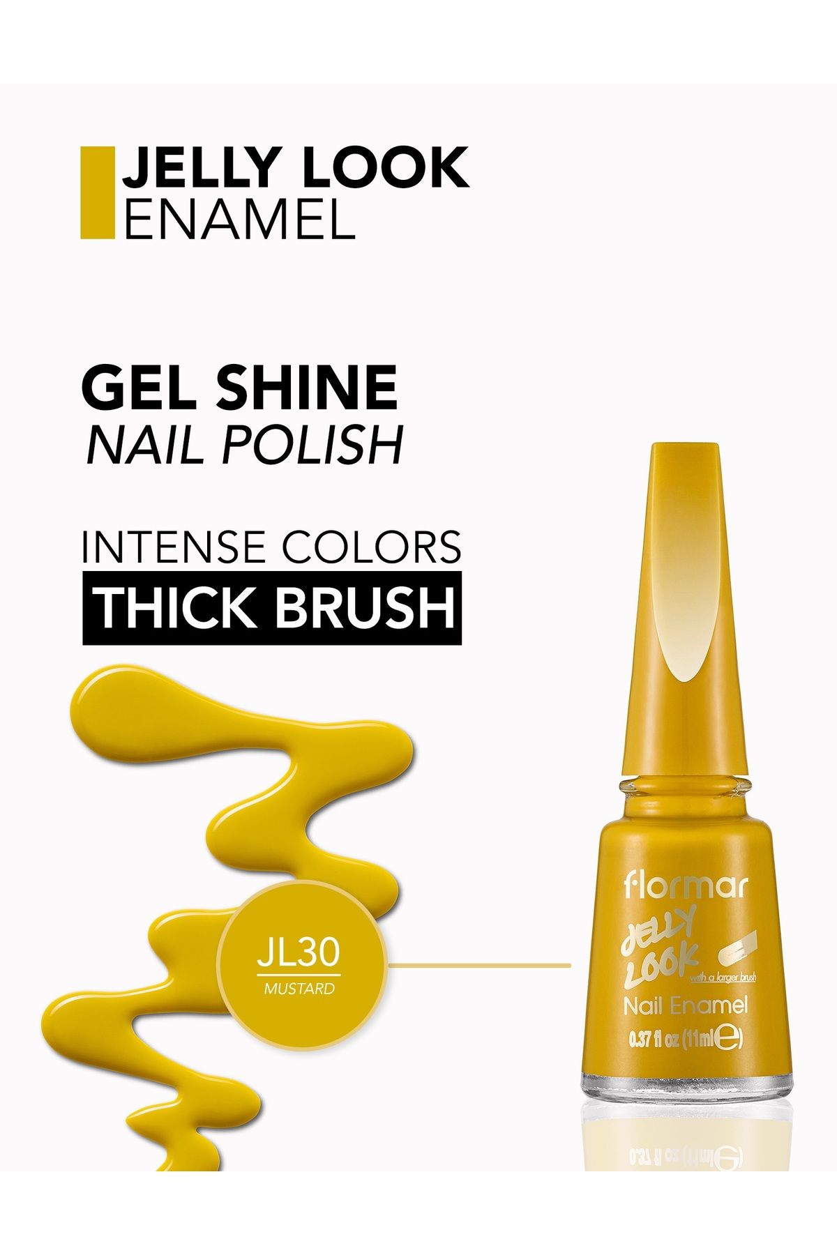 Flormar-Flormar Jelly Look Nail Enamel JL30 Mustard 4