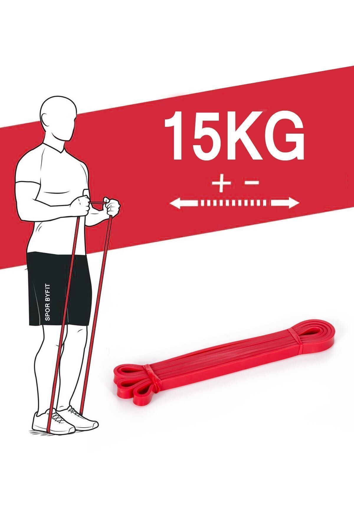 Spor Byfit 15 Kg Dirençli Power Latex Güç Bandı