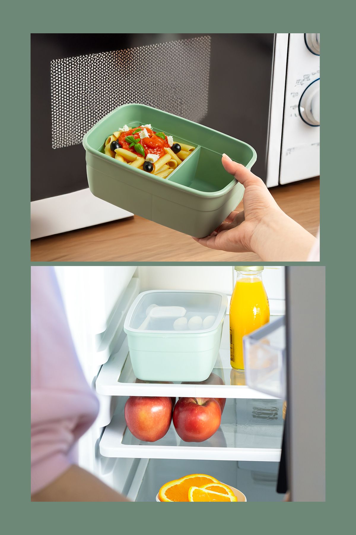 Porsima-3201 Vacuum Self-Feeding Lunch Box with Spoon, Fork and Sauce Bowl - 2-Tier Lunch Box - Lunch Box 5