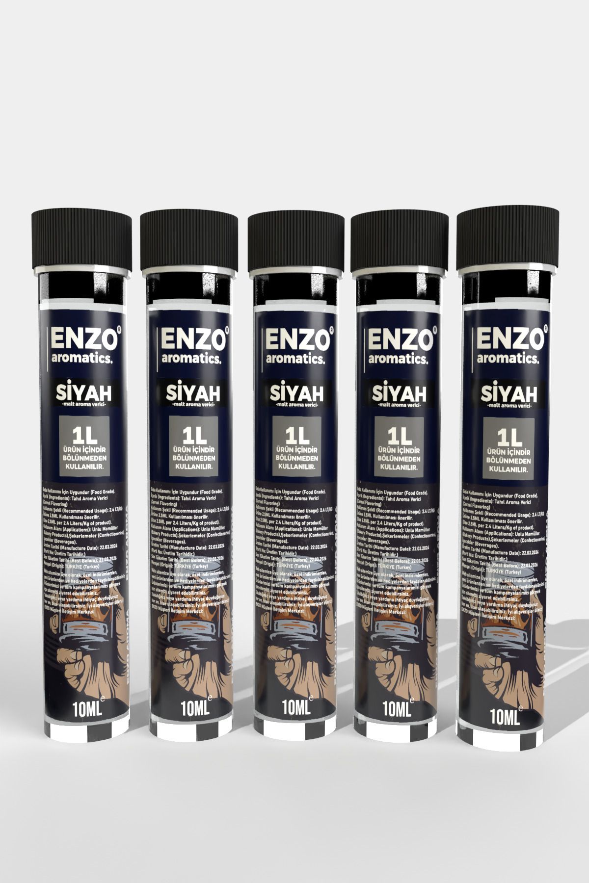 ENZO Siyah Malt Aroması Hazır Karışımı 10ml X 5 Adet
