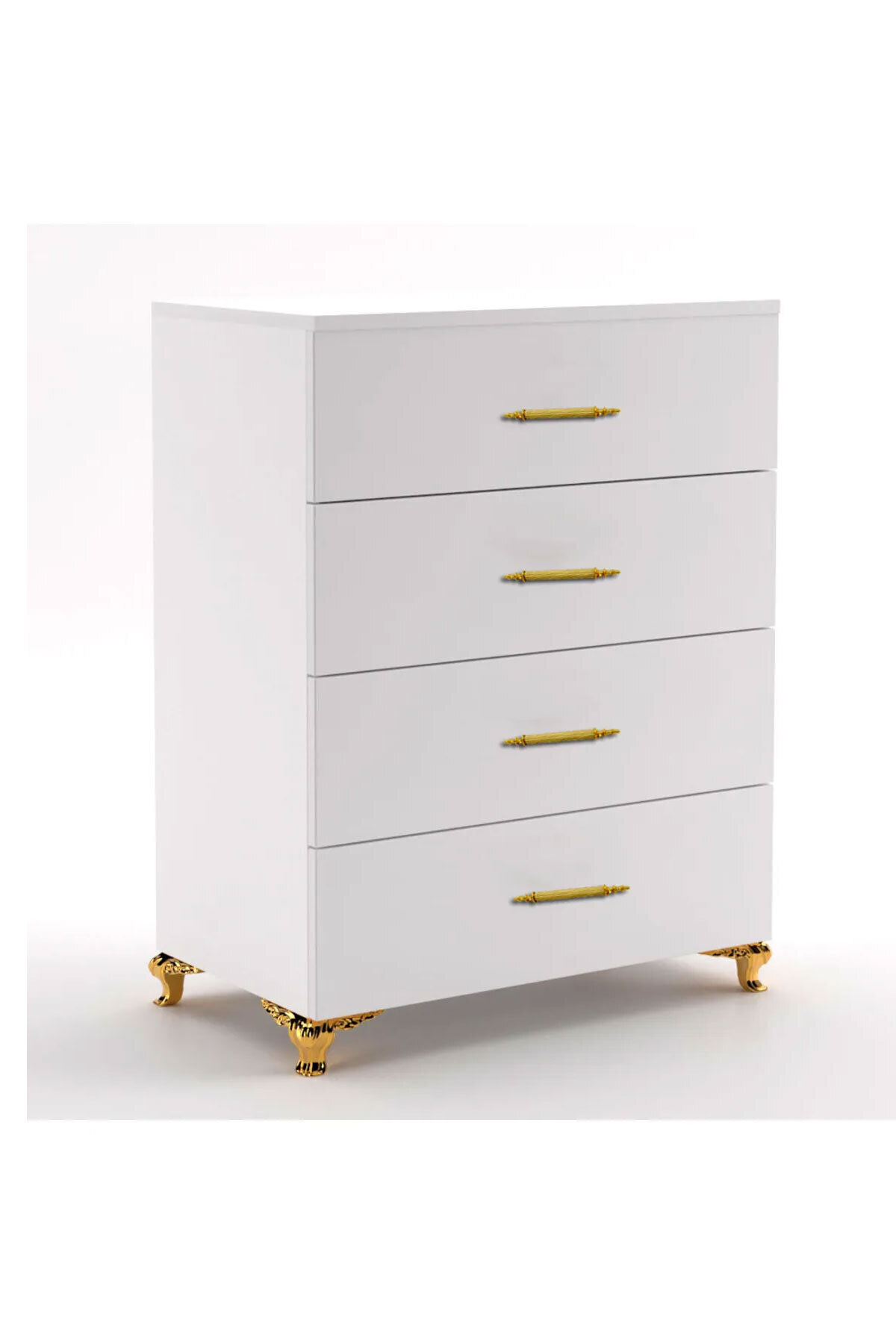 Bygolden 4 Çekmeceli Gold Lüx Şifonyer