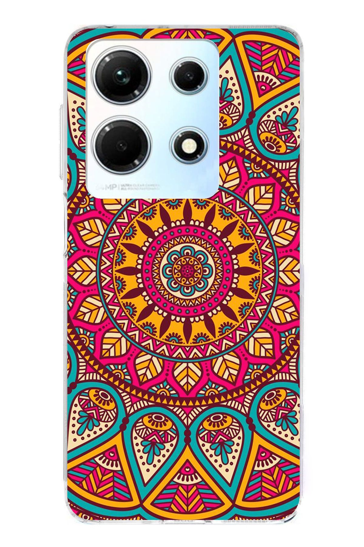 TechTree İnfinix Note 30 Uyumlu Mandala Şeffaf Silikon Kılıf