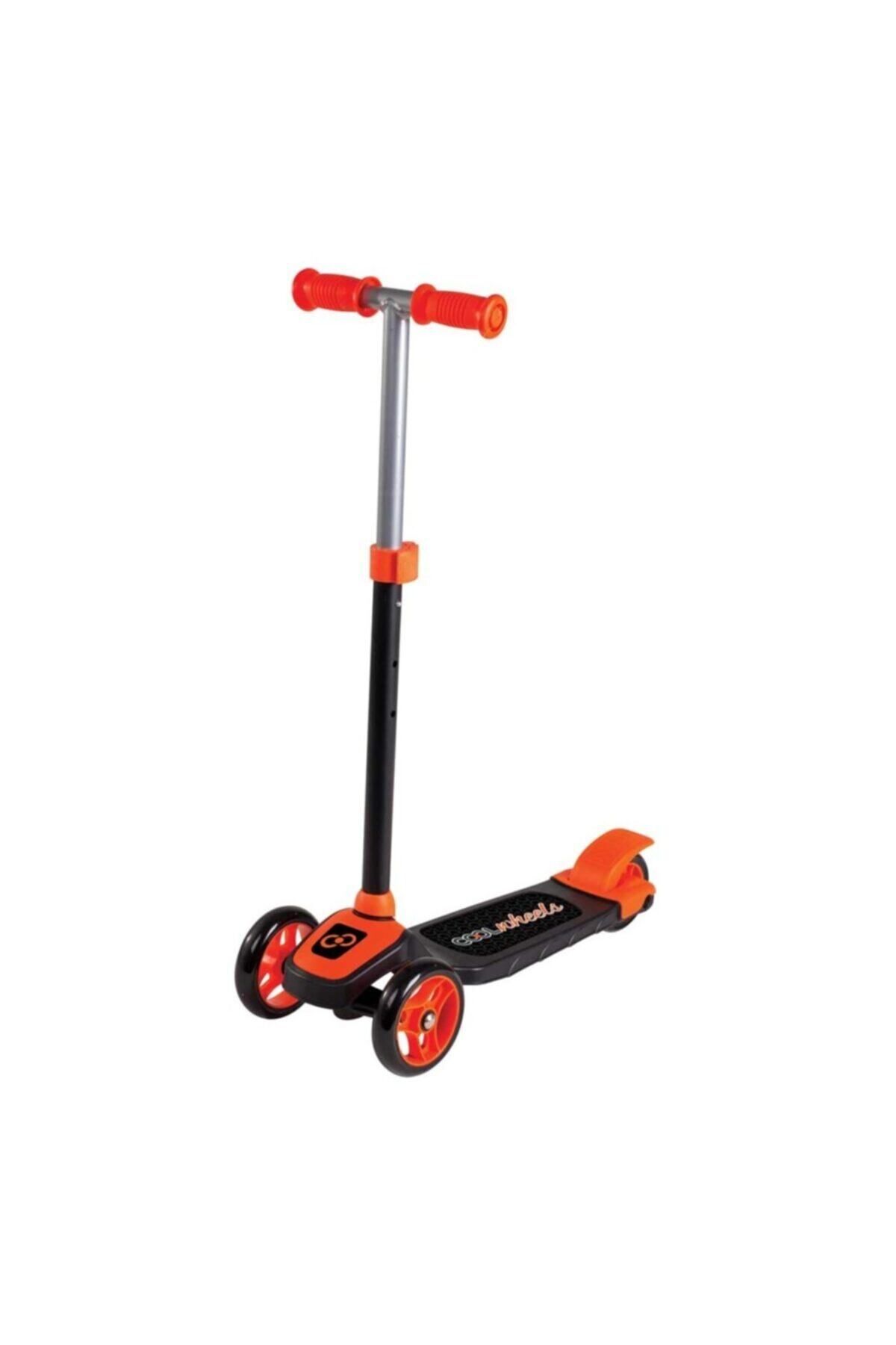 Mhm Collections Turuncu  Twist Led Işıklı 3 Tekerlekli Yükseklik Ayarlı Scooter