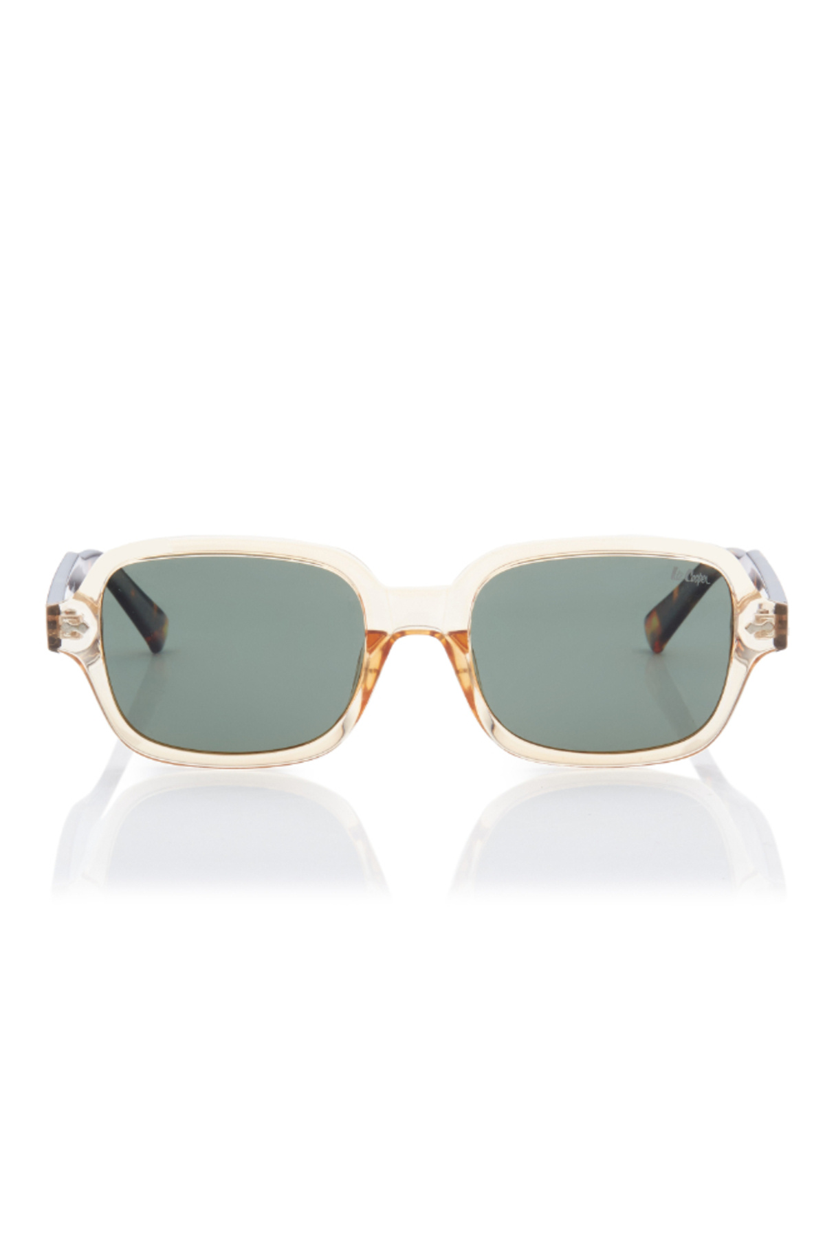 Lee Cooper-Polarized Sunglasses G15 Frame Clear Champagne+Brown Tortoise Mirror Lens 53mm - LC1213C02 1