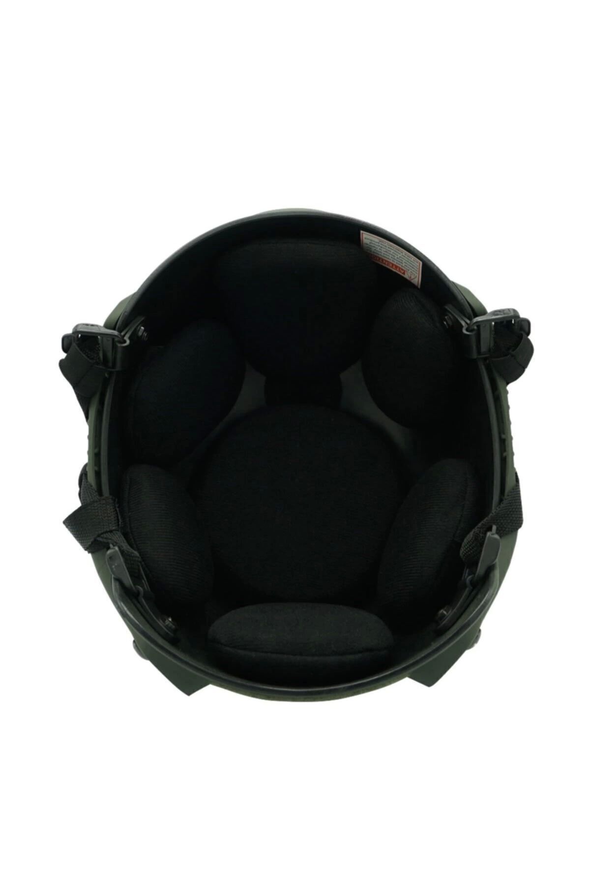 Mhm Collections Koruyucu Yeşil Kulak Açık Raylı Air-soft Kask Miğfer