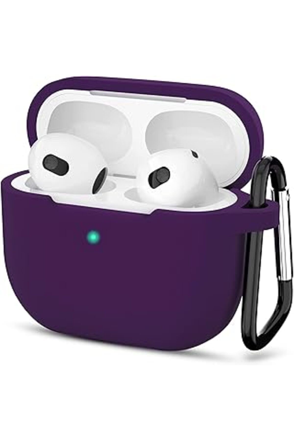 Pazarcan Minesk Airpods 3. Nesil Ile Uyumlu Dışı Pürüzsüz Silikon İçi Kadife Cihazı Tam Saran Ve Zamanla Bol