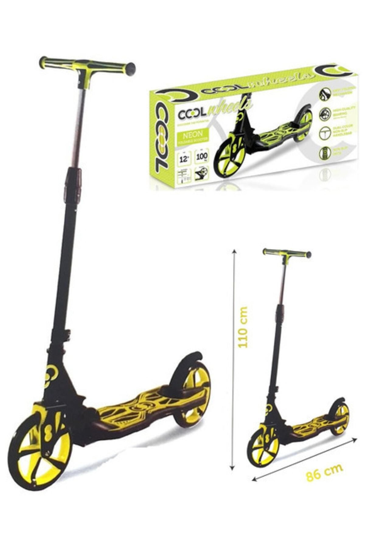 Mhm Collections 3 - 4 Yaş Coolwheels +12 Yaş 2 Tekerlekli Frenli Katlanabilir Scooter 2 Siyah