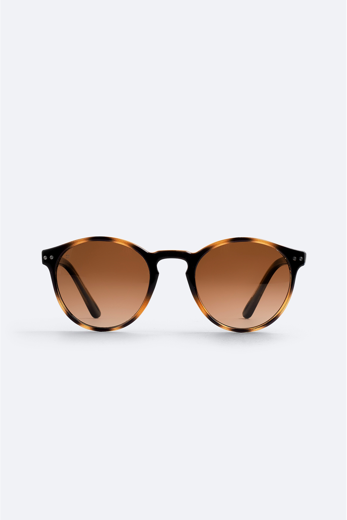 آوا عینک آفتابی مردانه پلاریزه با فریم گرد قهوه‌ای A51Y8805