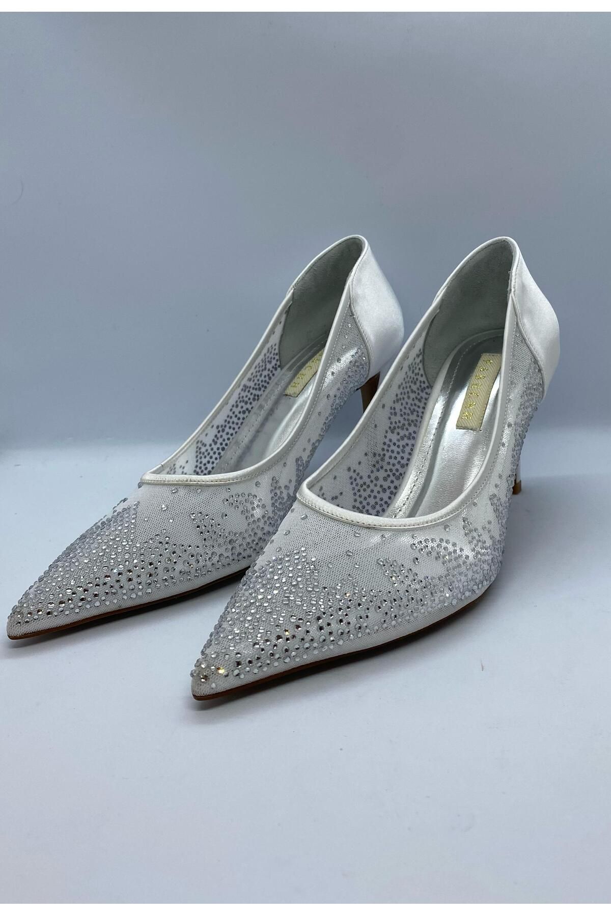 PABUCH Saten Stiletto İnce Topuklu Ayakkabı